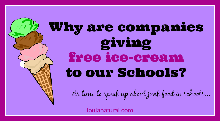 Why are companies giving away free ice cream in School?